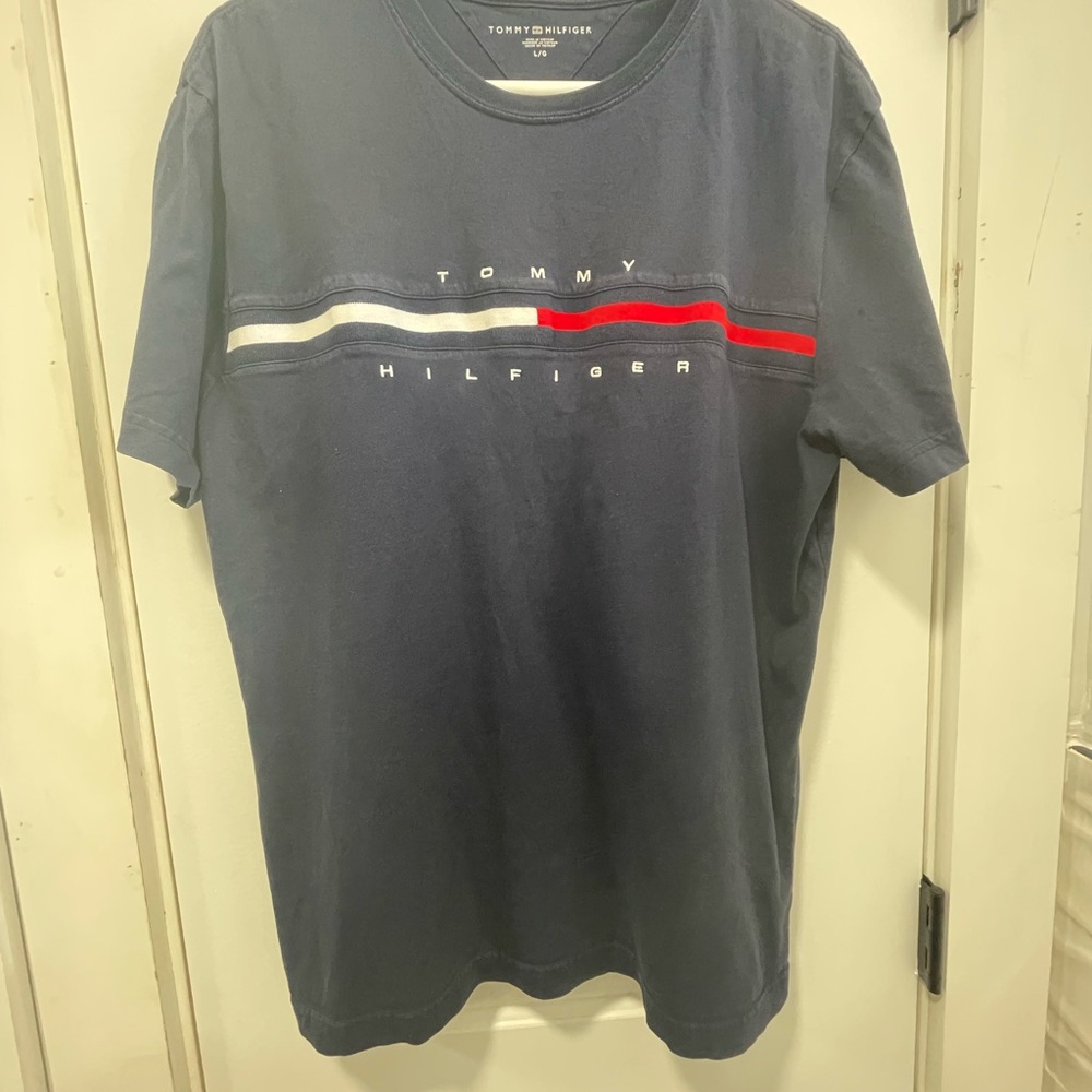 Tommy Hilfiger Navy Blue Men's Shirt size L